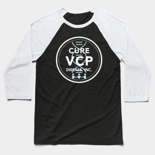 Cure VCP Disease Circle Logo - White Baseball T-Shirt